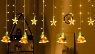 CASCATA ESTRELA ARVORE NATAL BRANCO QUENTE CX 50PC